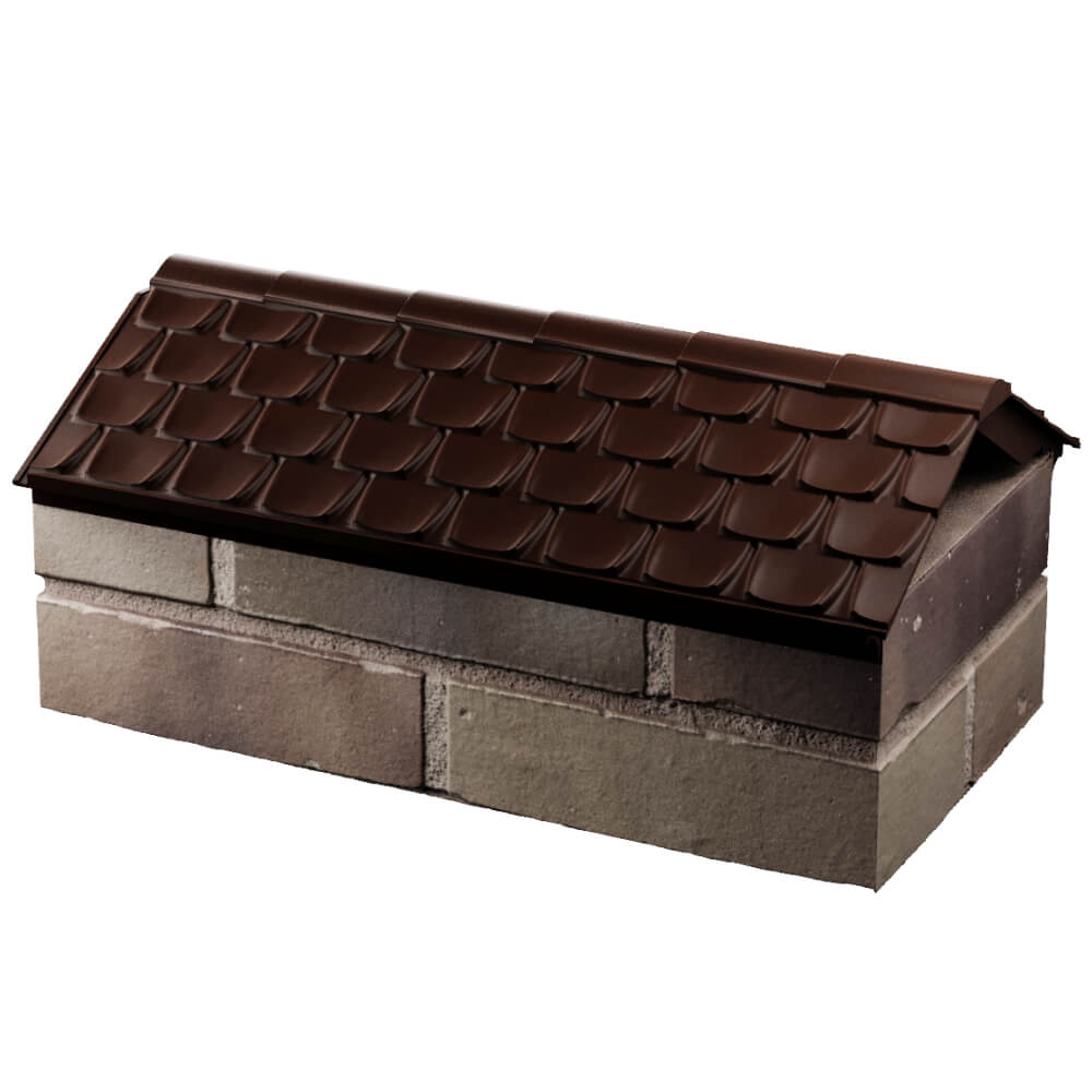 Парапет Zking Эльбрус Коричневый с посадкой на 1 кирпич (255мм) в Находке фото