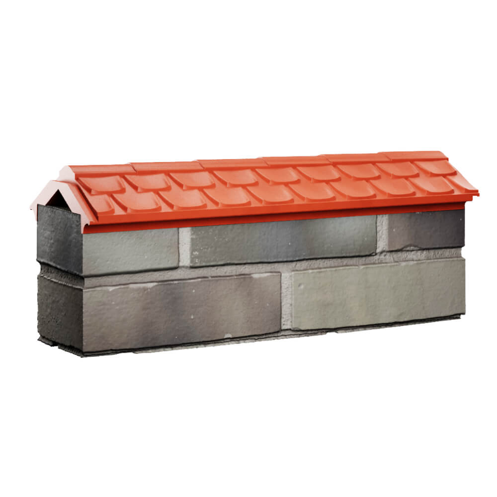 Парапет Zking Эльбрус Красный с посадкой на 0.5 кирпича (130мм) Находка фото