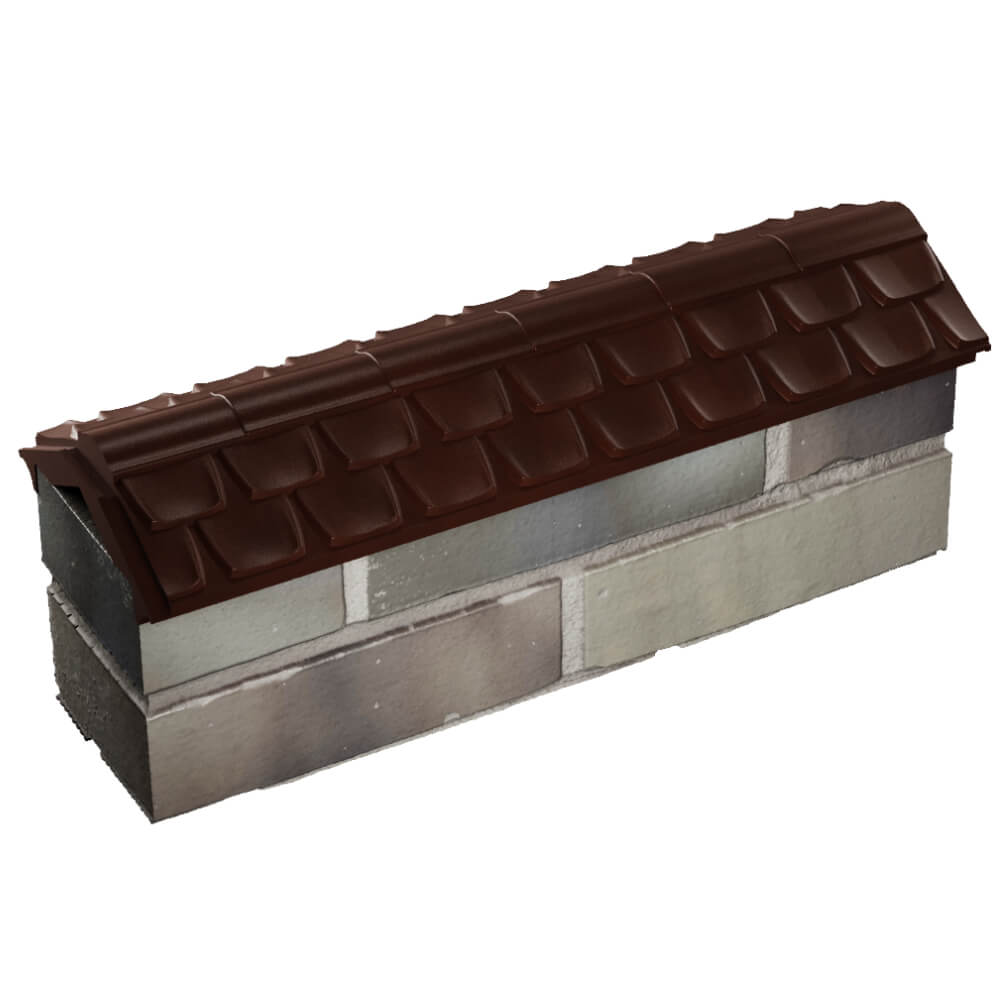 Парапет Zking Эльбрус Коричневый с посадкой на 0.5 кирпича (130мм) в Находке фото
