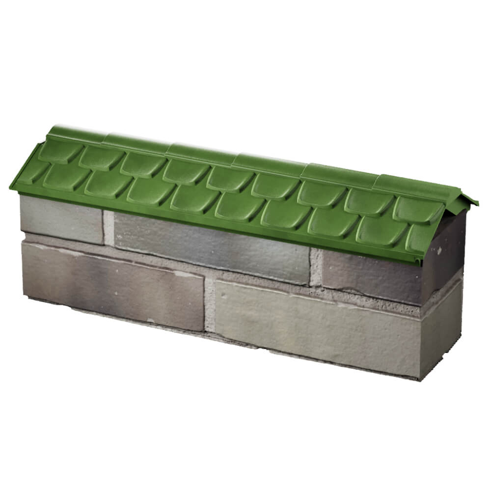 Парапет Zking Эльбрус Зеленый с посадкой на 0.5 кирпича (130мм) в Находке фото