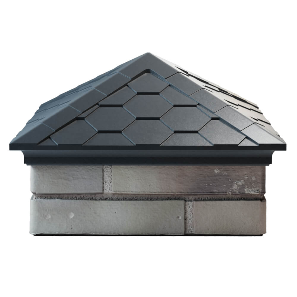 Колпак Zking Эверест Серый на столб 1.5х1.5 кирпича (390х390мм) Находка фото