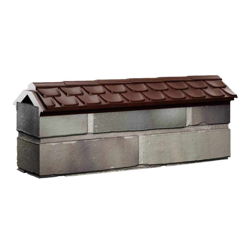 Парапет Zking Эльбрус Коричневый с посадкой на 0.5 кирпича (130мм) Находка фото