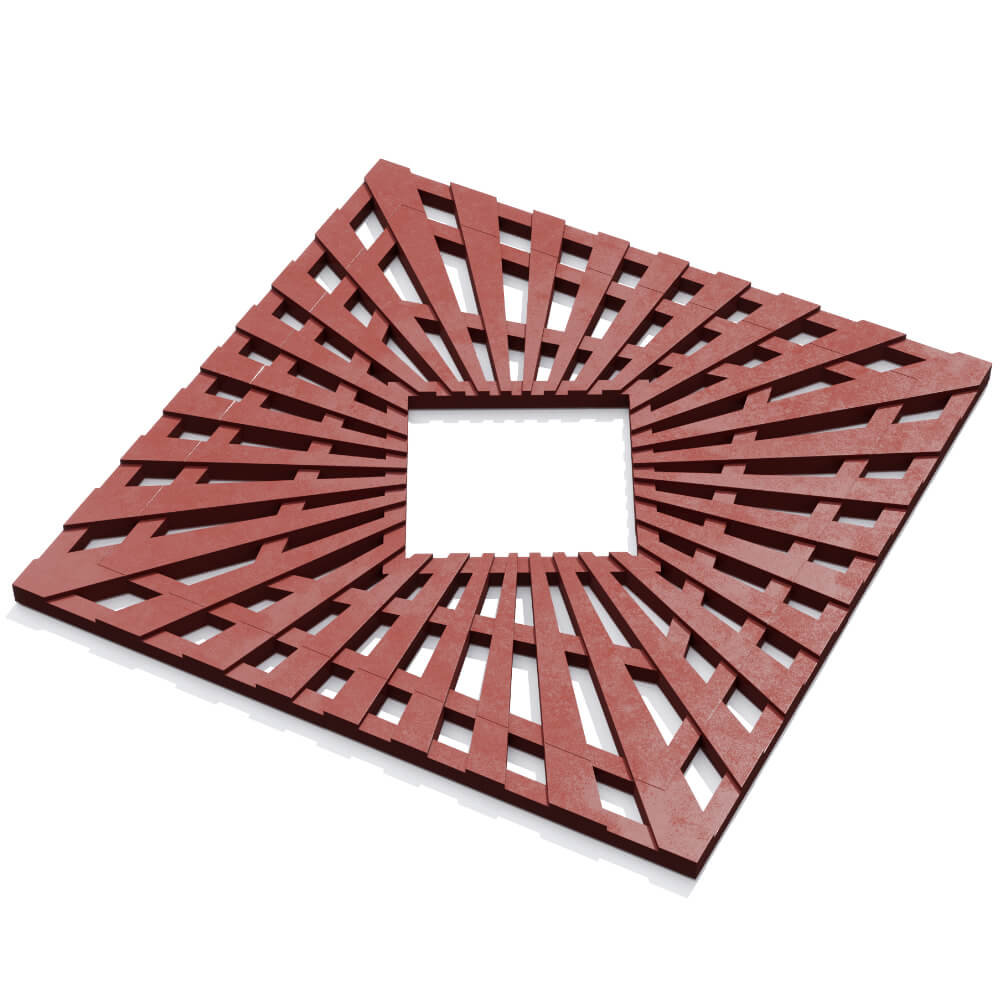 Приствольная решетка для дерева ZKING ATMOSPHERE 1.2х1.2м Красная в Находке фото