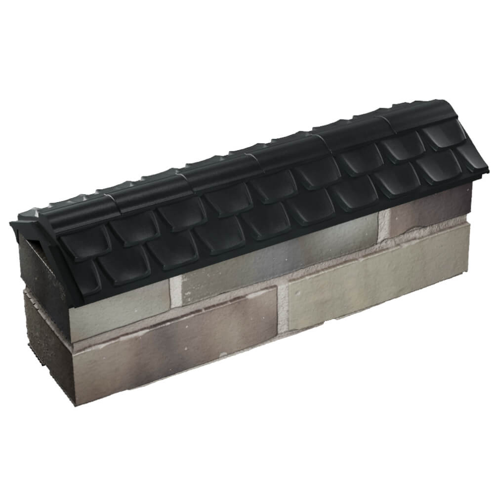 Парапет Zking Эльбрус Черный с посадкой на 0.5 кирпича (130мм) в Находке фото