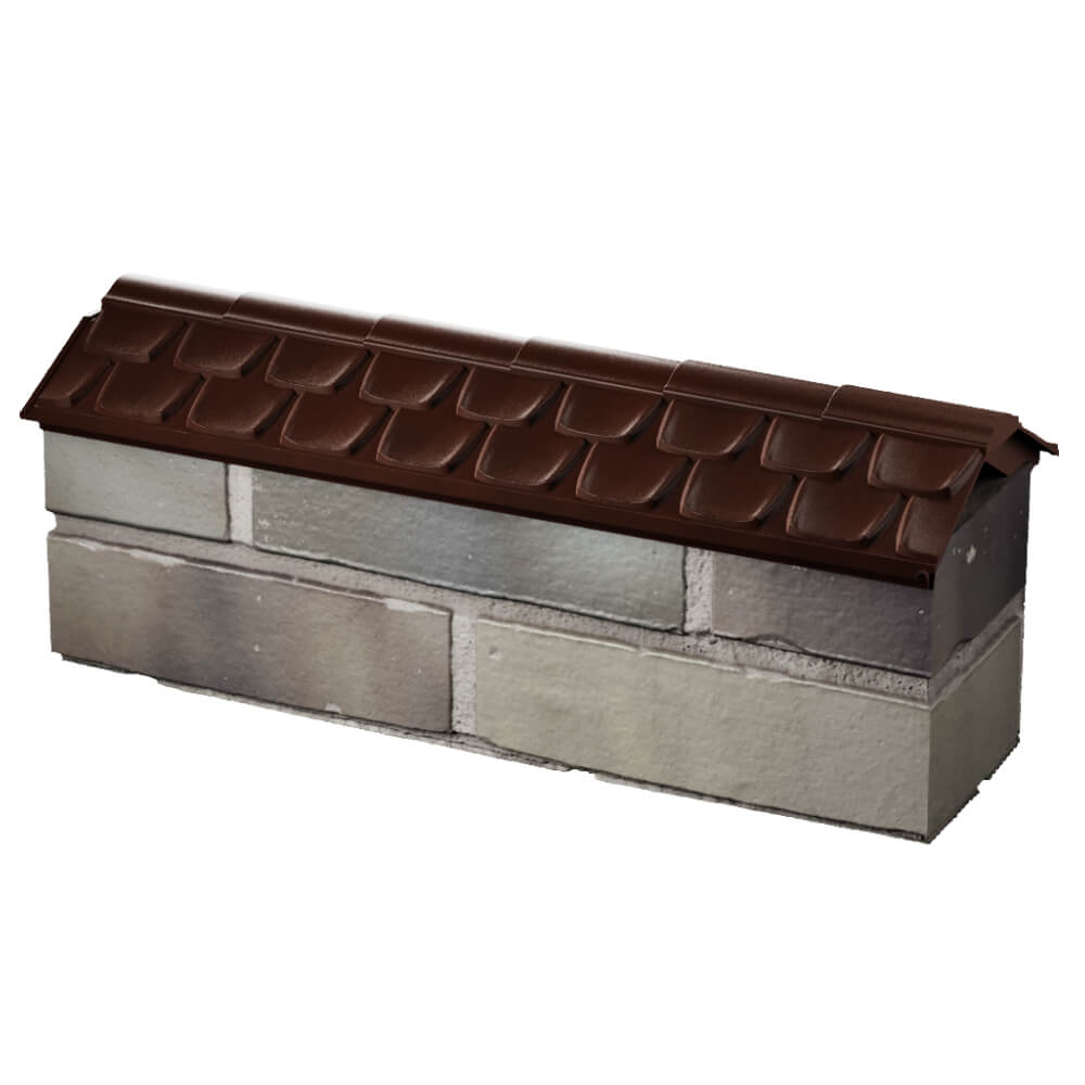 Парапет Zking Эльбрус Коричневый с посадкой на 0.5 кирпича (130мм) в Находке фото