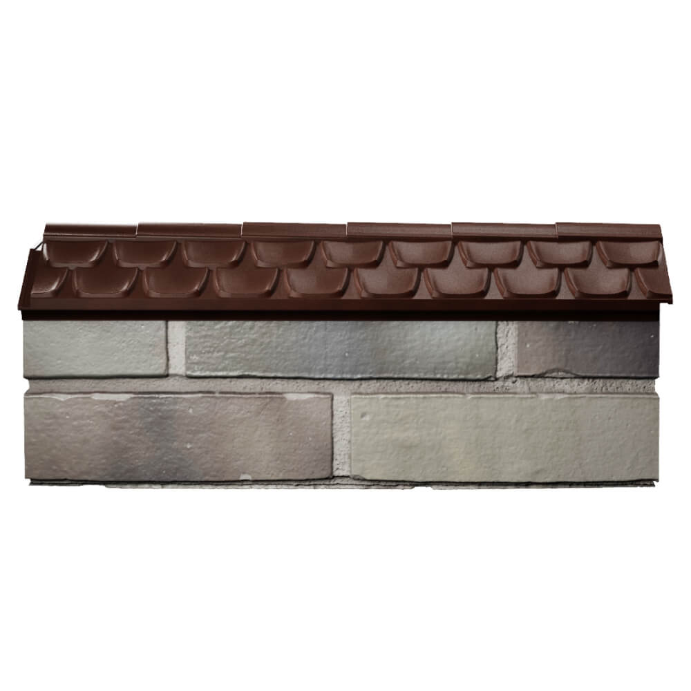 Парапет Zking Эльбрус Коричневый с посадкой на 0.5 кирпича (130мм) в Находке фото