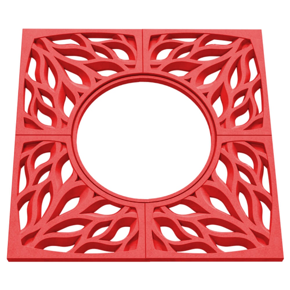 Приствольная решетка для дерева ZKING CRUST 1.2х1.2м Красная в Находке фото