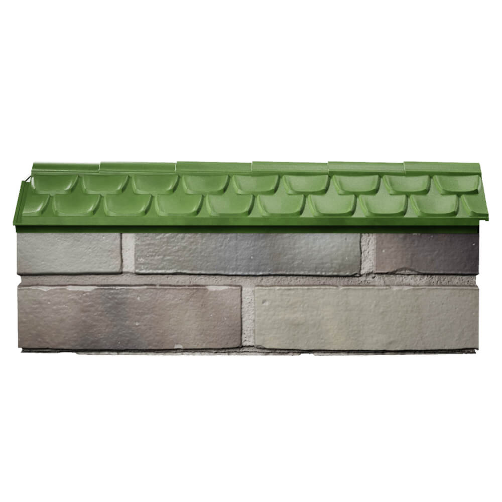 Парапет Zking Эльбрус Зеленый с посадкой на 0.5 кирпича (130мм) в Находке фото