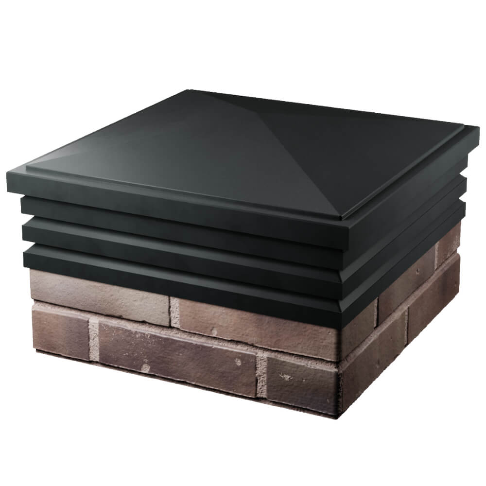 Колпак Zking Бона ХайТек Черный на столб 2х2 кирпича (513х513мм) в Находке фото