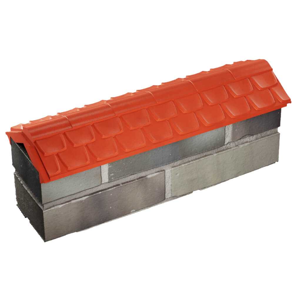 Парапет Zking Эльбрус Красный с посадкой на 0.5 кирпича (130мм) в Находке фото