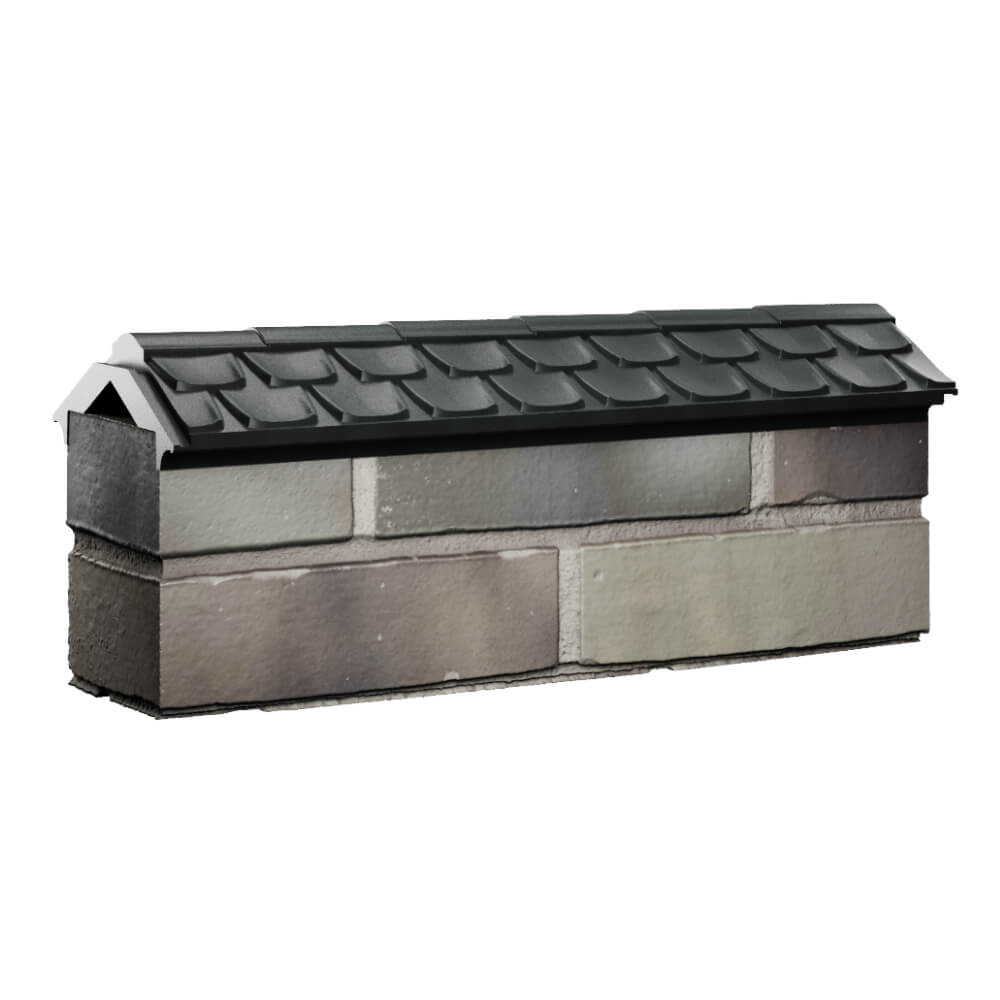 Парапет Zking Эльбрус Черный с посадкой на 0.5 кирпича (130мм) Находка фото