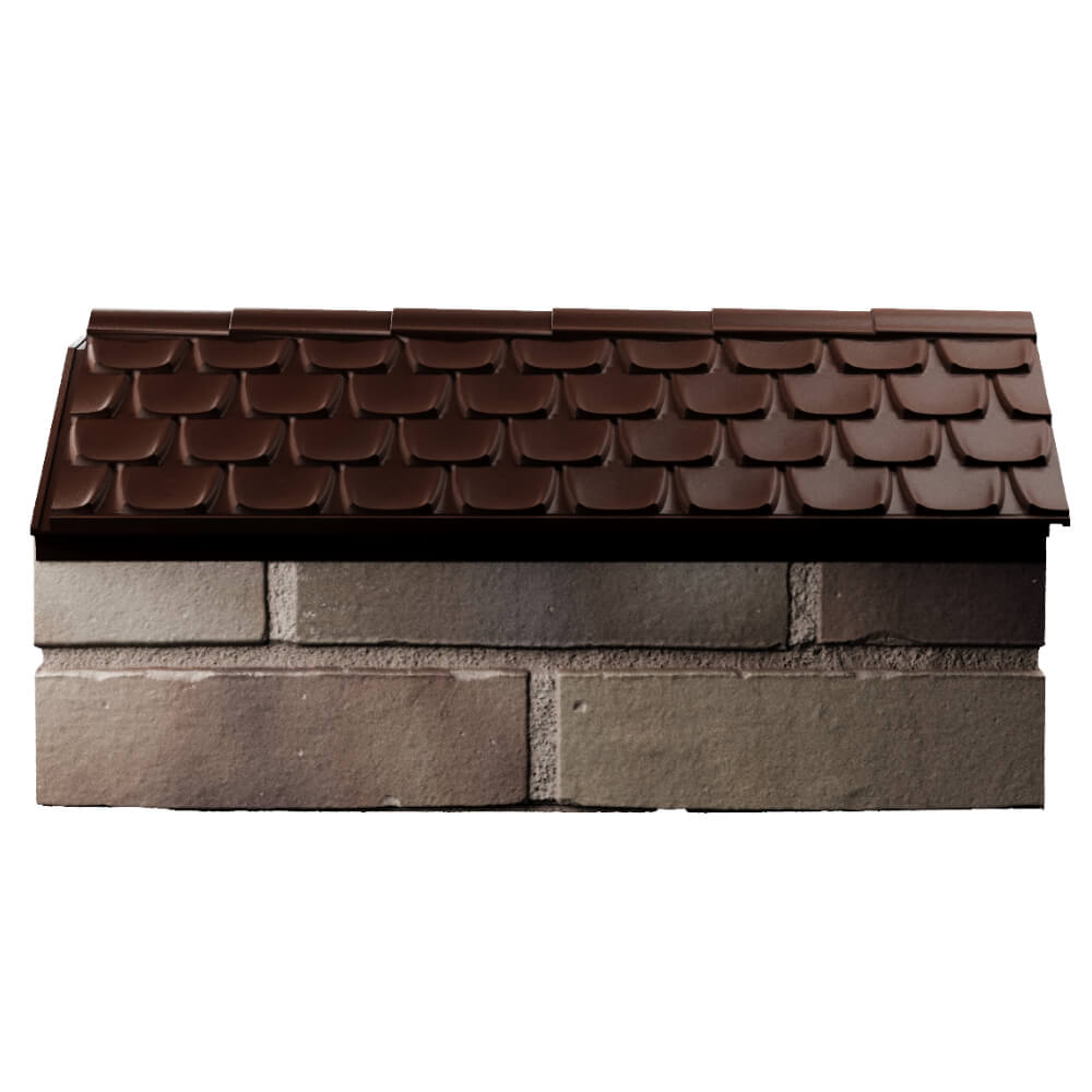 Парапет Zking Эльбрус Коричневый с посадкой на 1 кирпич (255мм) в Находке фото
