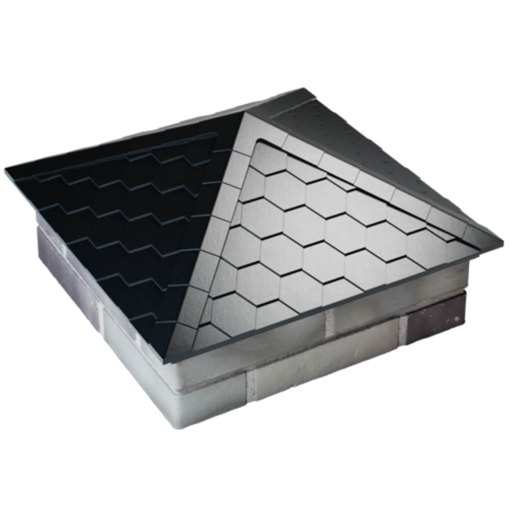 Колпак Zking Эверест Черный на столб 2х2 кирпича (535х535мм) Находка фото