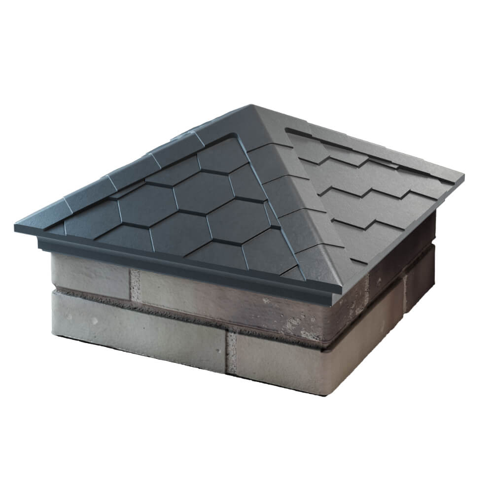 Колпак Zking Эверест Серый на столб 1.5х1.5 кирпича (390х390мм) в Находке фото