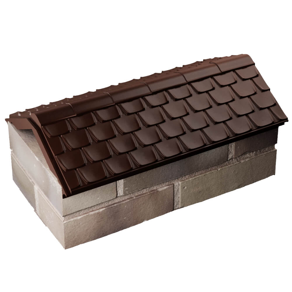Парапет Zking Эльбрус Коричневый с посадкой на 1 кирпич (255мм) в Находке фото