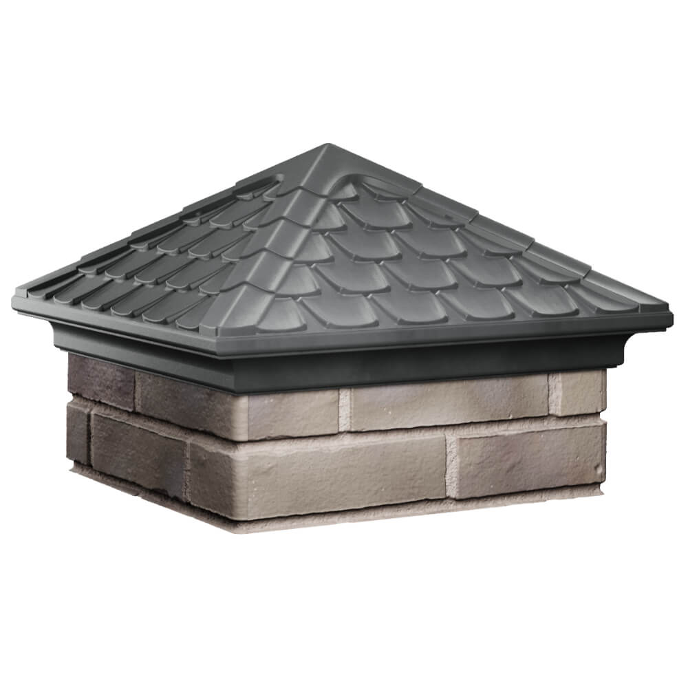 Колпак Zking Эльбрус Серый на столб 1.5х1.5 кирпича (385х385мм) в Находке фото