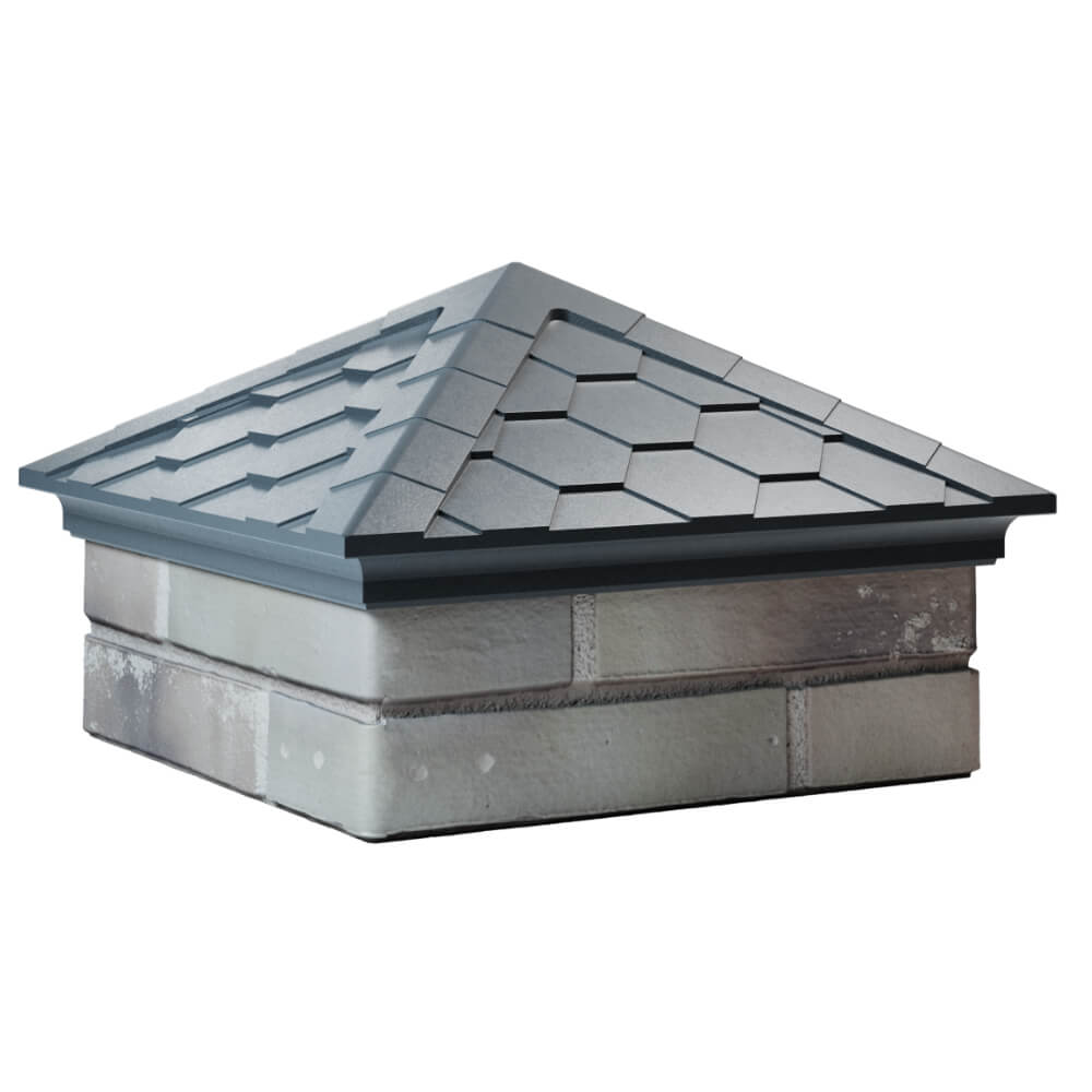 Колпак Zking Эверест Серый на столб 1.5х1.5 кирпича (390х390мм) в Находке фото