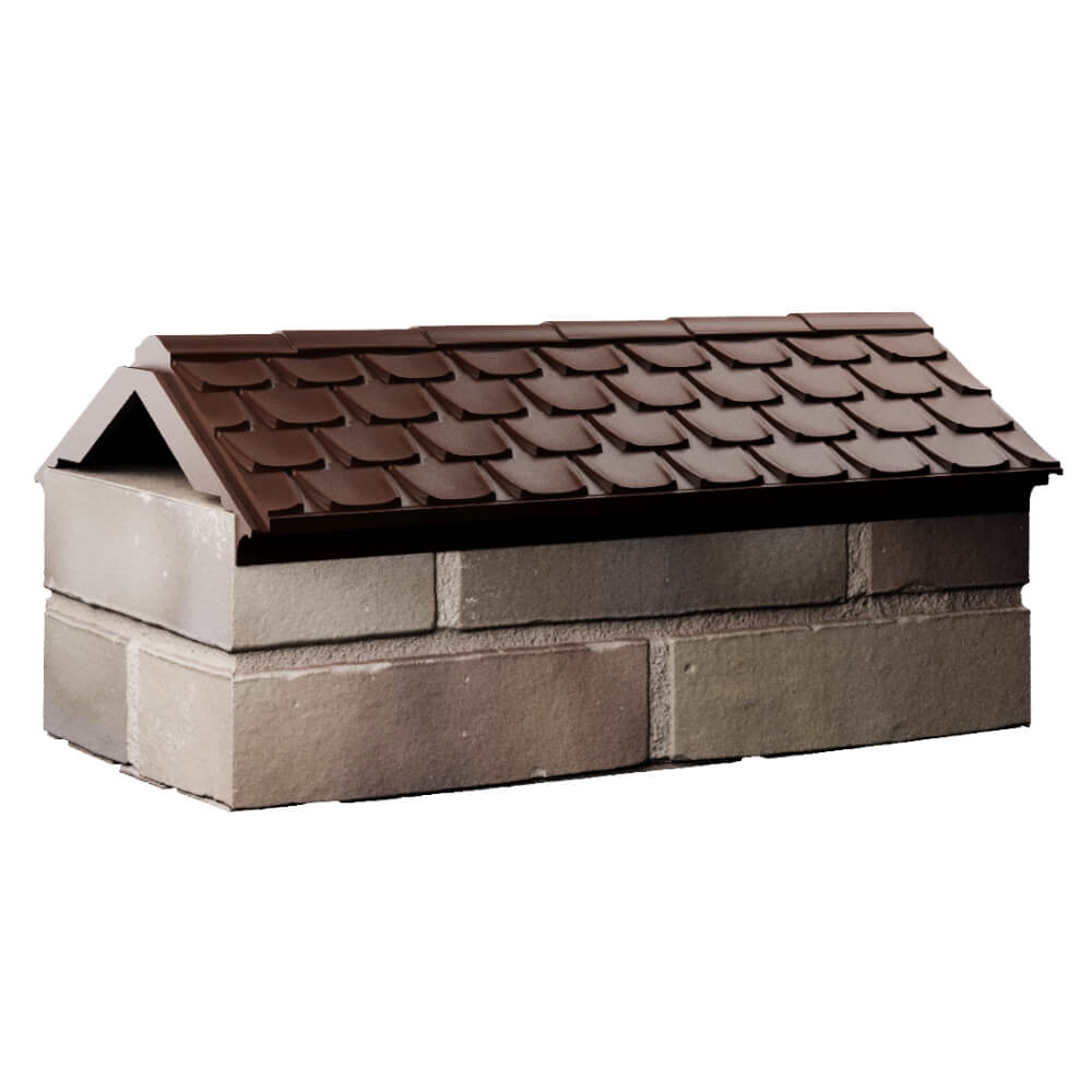 Парапет Zking Эльбрус Коричневый с посадкой на 1 кирпич (255мм) Находка фото