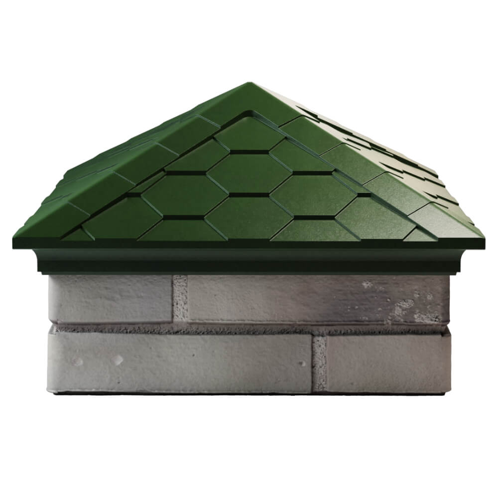 Колпак Zking Эверест Зеленый на столб 1.5х1.5 кирпича (390х390мм) Находка фото